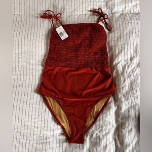 Mollusk Deep Coral One Piece Bathing Suit